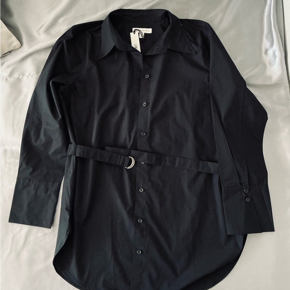 Banana Republic Classic Black Shirt Dress